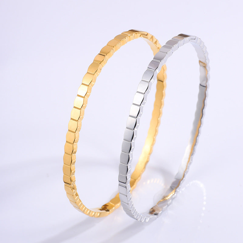 Ins Irregular Honeycomb-shaped Bracelet Fashion Minimalist Titanium