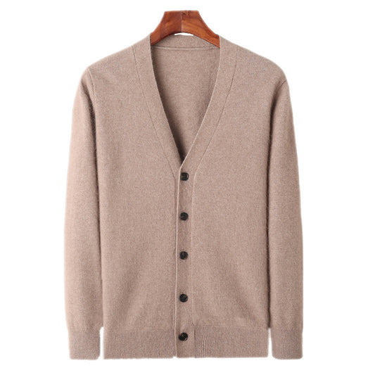 Men's V-neck Button Cardigan Knitted Long Sleeve