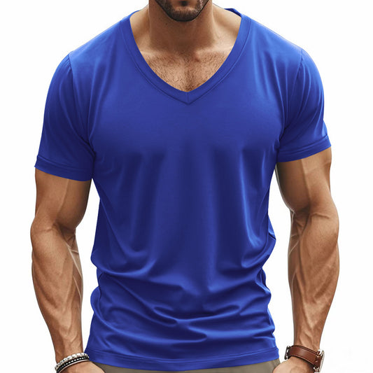 Solid Color Loose American Summer Men's T-shirt