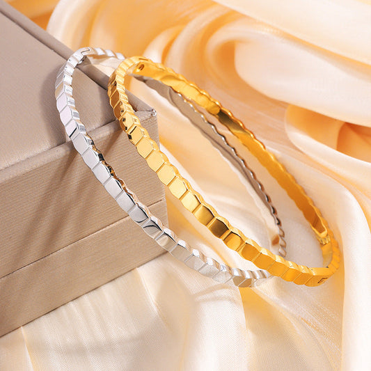 Ins Irregular Honeycomb-shaped Bracelet Fashion Minimalist Titanium