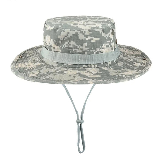 Camouflage Boonie Hat Round Edge Sun-proof Bucket Hat