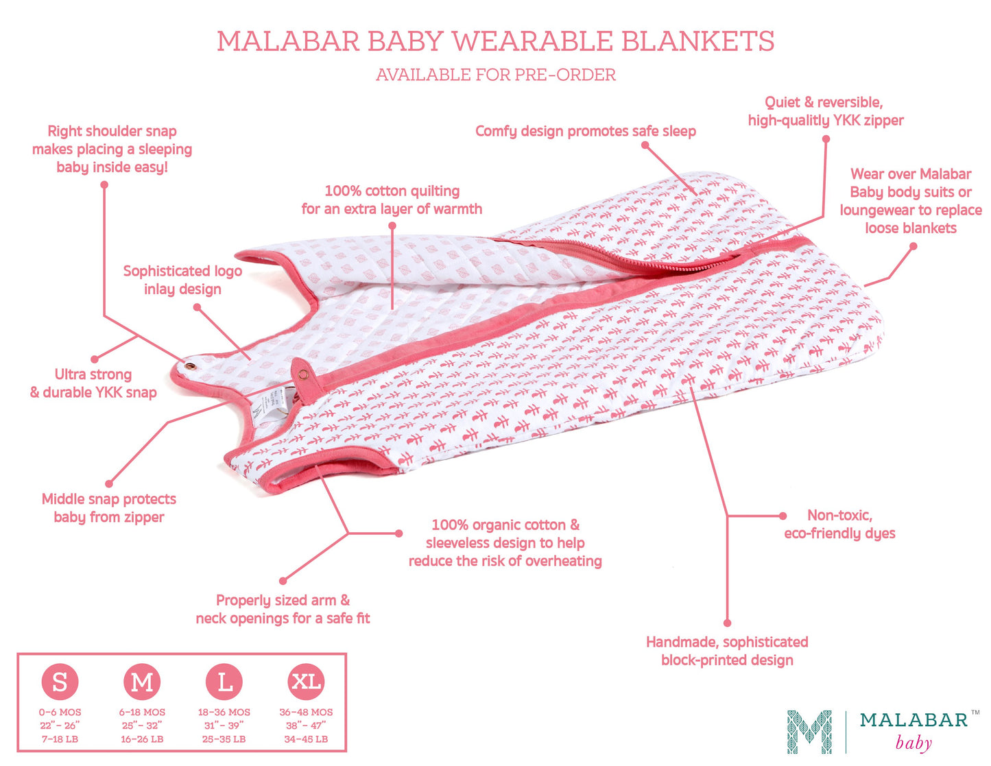 PINK CITY Wearable Baby Sleep Bag (Quilted)