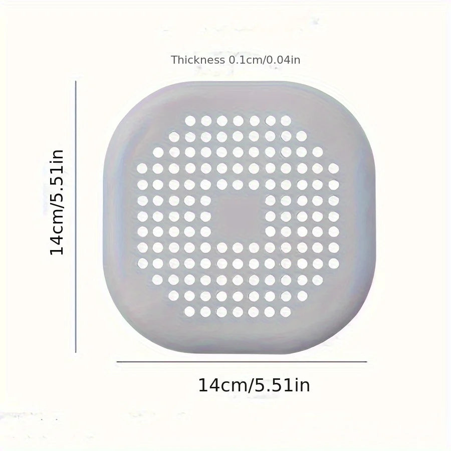 Square Silicone Floor Drain Sticker Bathroom Sewer Hair Filter Drain