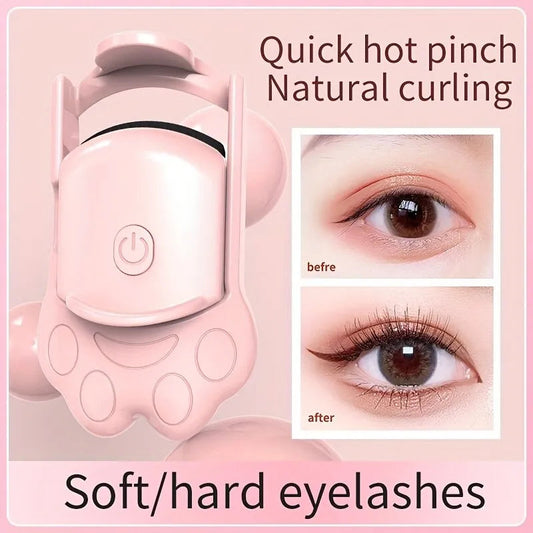 Electric Heated Eyelash Curler For Lasting Styling Portable Lash Lift