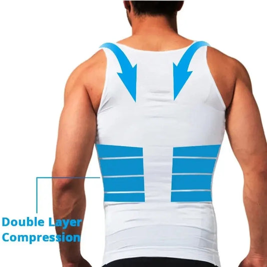 YBFDO Men Body Shaper Slimming Compression Vest Undershirt Seamless