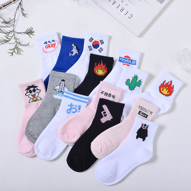 Summer Women Short Socks Harajuku Korea Japanese
