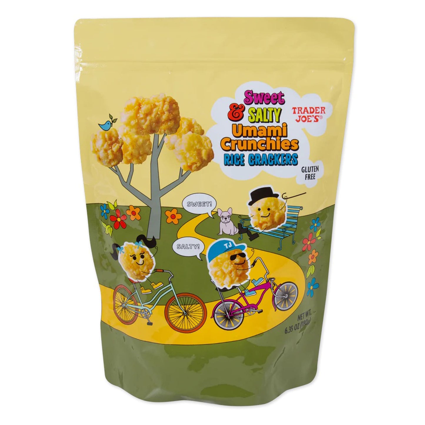 Trader Joe's Sweet & Salty Umami Crunchies Rice Crackers, Snacks, 6.35