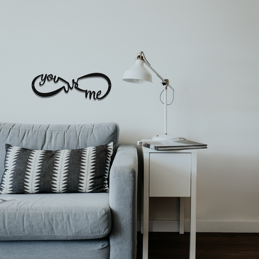 You Me and Us Infinity - Metal Wall Art