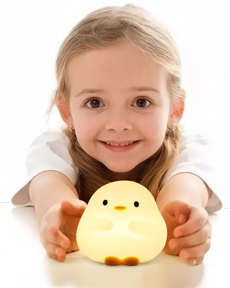 Cute Duck LED Night Lamp Cartoon Silicone USB Rechargeable Sleeping