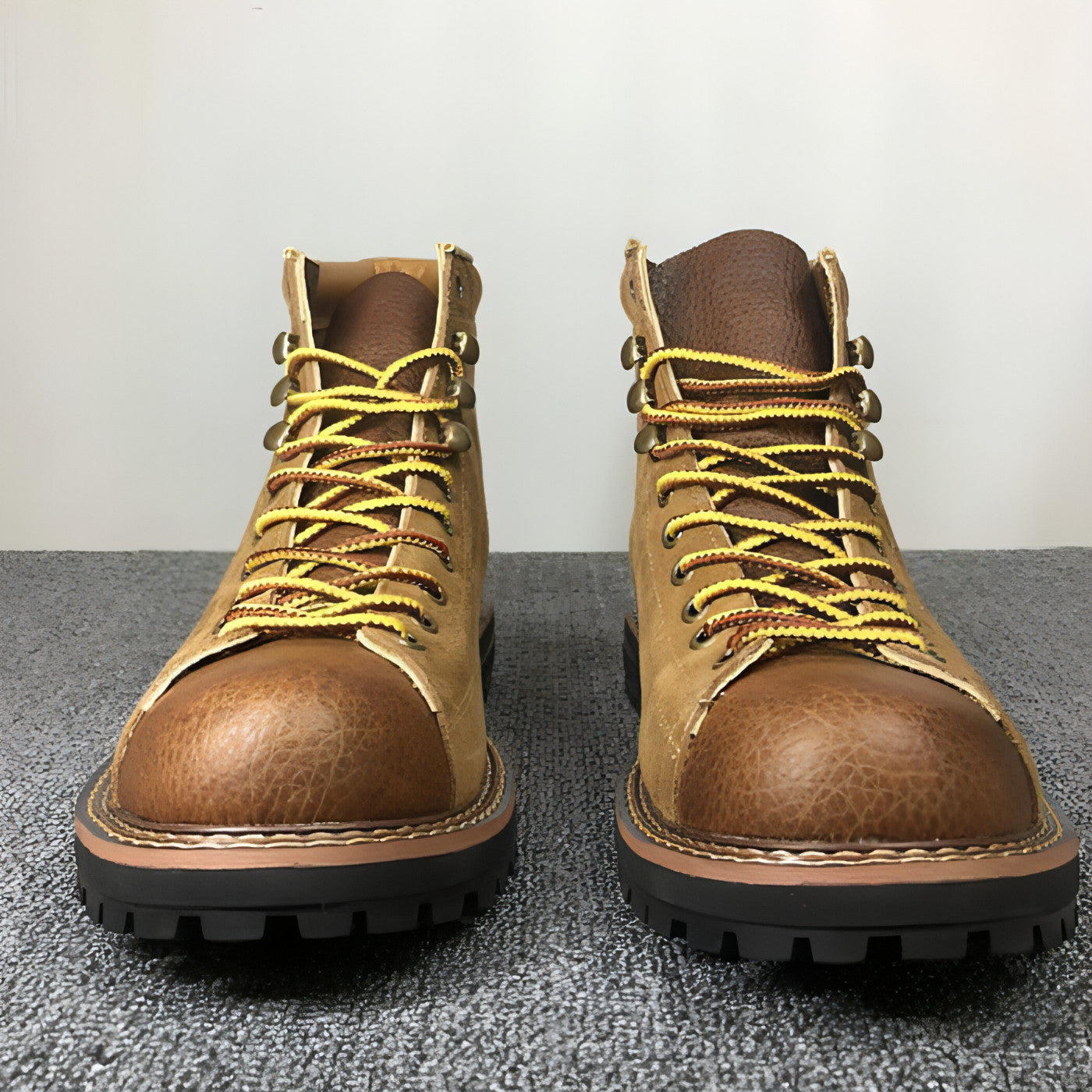 Men's Round Toe Fashion Casual Leather Shoes Martin