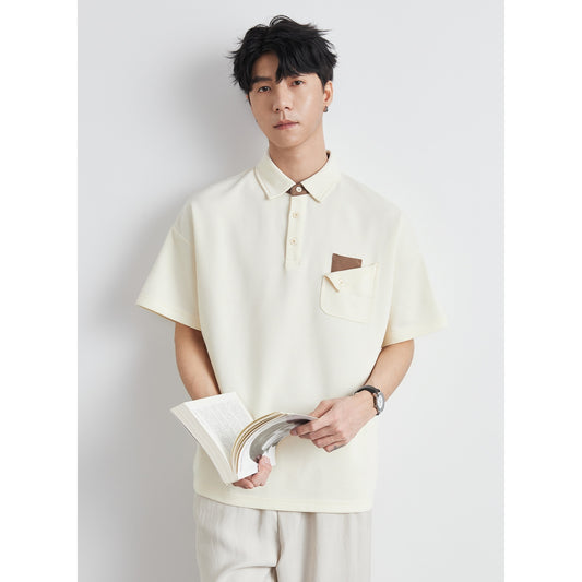 New T-shirt Men's Elbow-sleeved