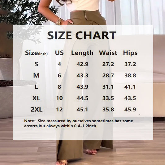 Women's High-Waisted Wide-Leg Pants