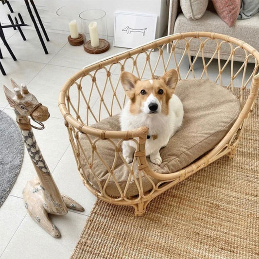 Pet Bed Handmade Woven Pet Bed Sofa For Dogs