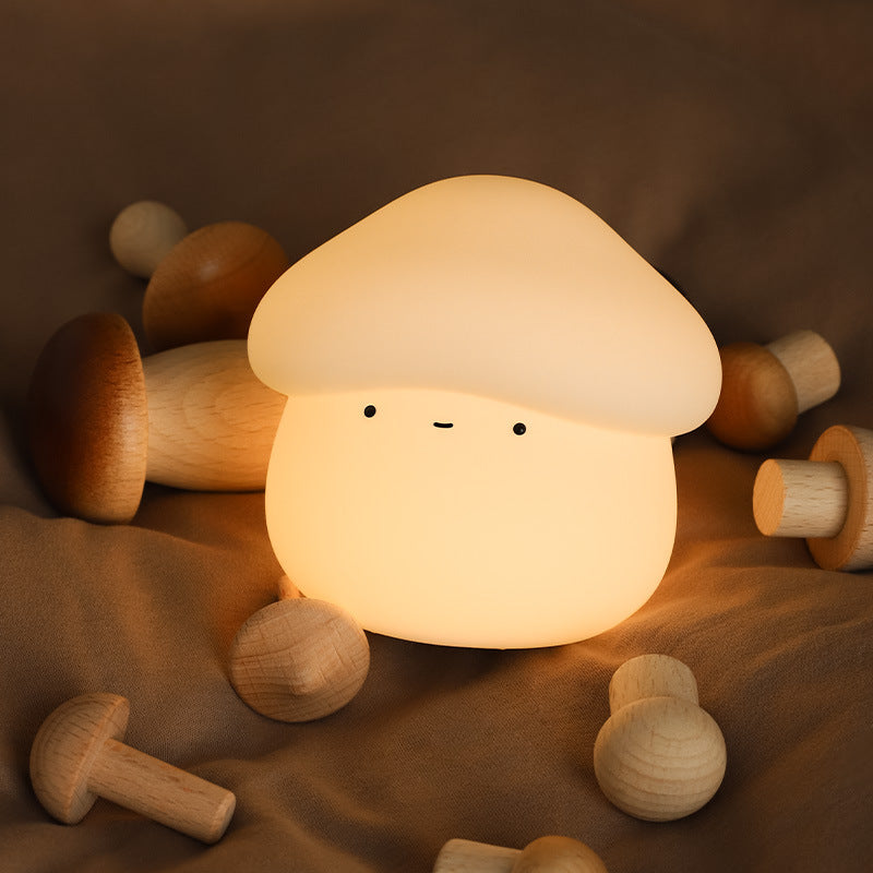 UNew Mushroom Small Night Lamp Cute Silicone Sleeping Timing Night