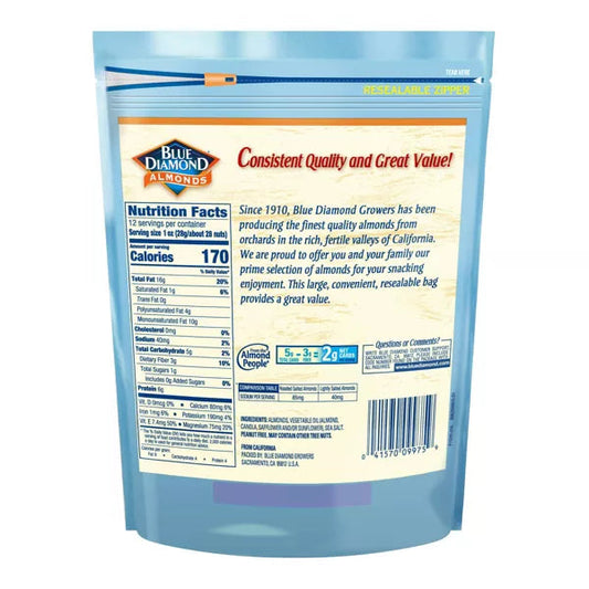Blue Diamond Almonds Lightly Salted, 12oz.