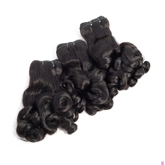 10A Grade 3/4 Curly tip Fumi Human Hair bundles with 4x4 Closures & 13