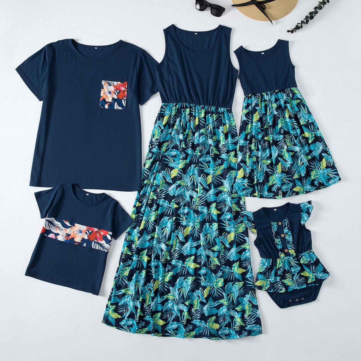 Printed Vacay Family Matching Outfits