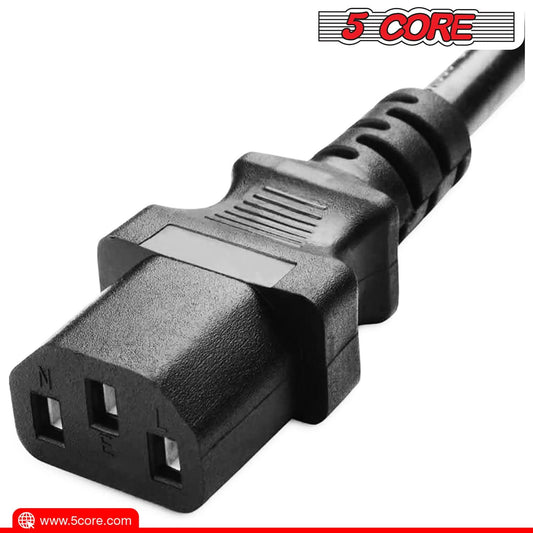 5Core AC Power Cord 6 Ft 3 Prong US Male - Female Extension Adapter