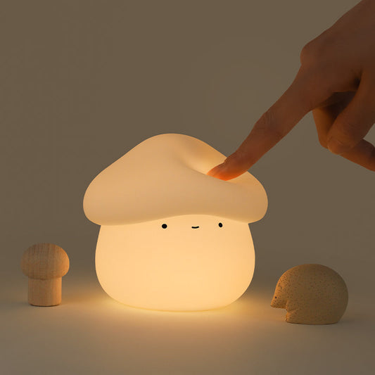 UNew Mushroom Small Night Lamp Cute Silicone Sleeping Timing Night