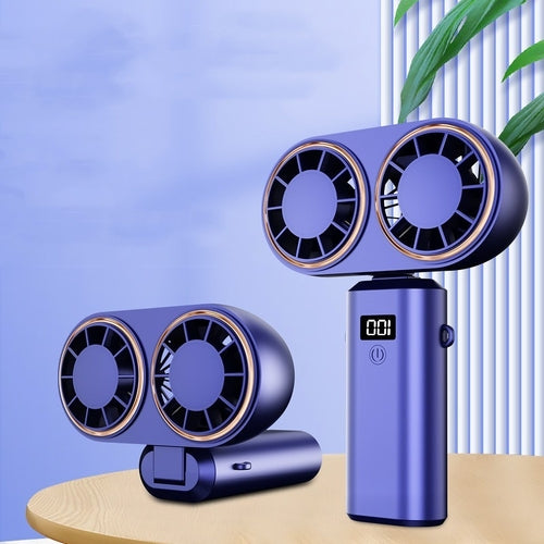 USB Handheld Mini Fan Foldable Portable Neck Hanging Fans 5 Speed USB