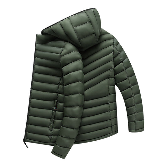 Men's Lightweight Down Cotton-padded Jacket Storage Rib Coat