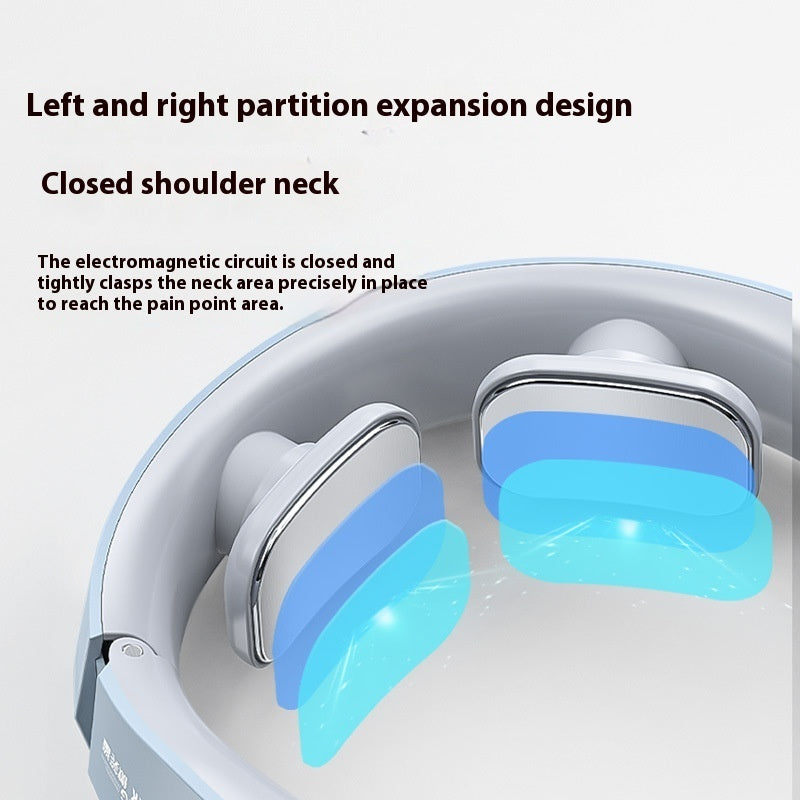 Electric Neck Massager EMS Pulse Rechargeable USB Cervical Traction