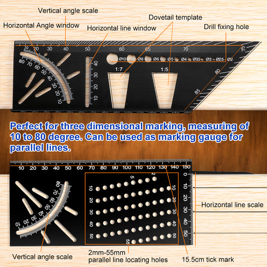 Multifunctional Aluminum Alloy Portable Gauge