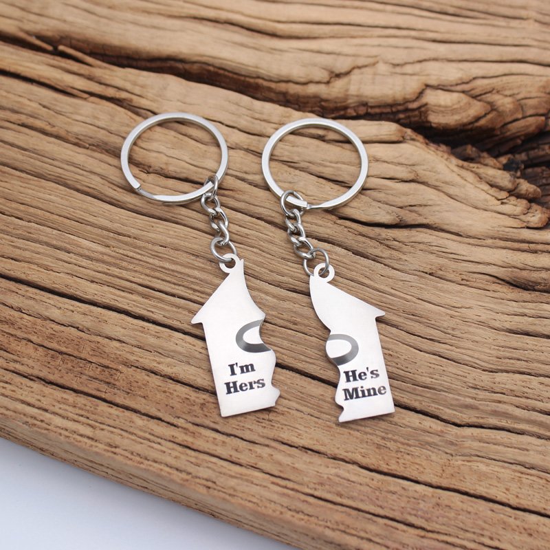 I'm Hers He Is Mine Keychain