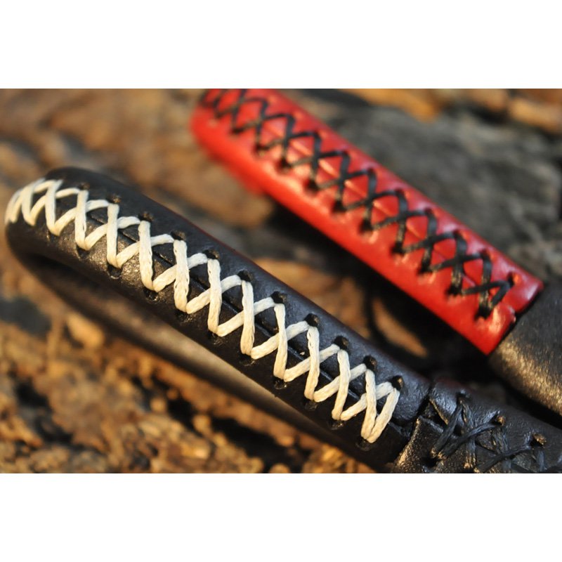 Warriors Leather Strap Keychain