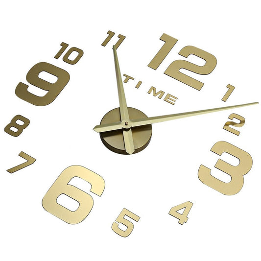 3D Frameless DIY Large Wall Clock