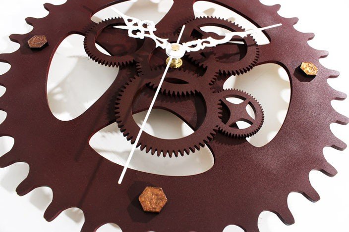 Continental Retro Gear Wall Clock