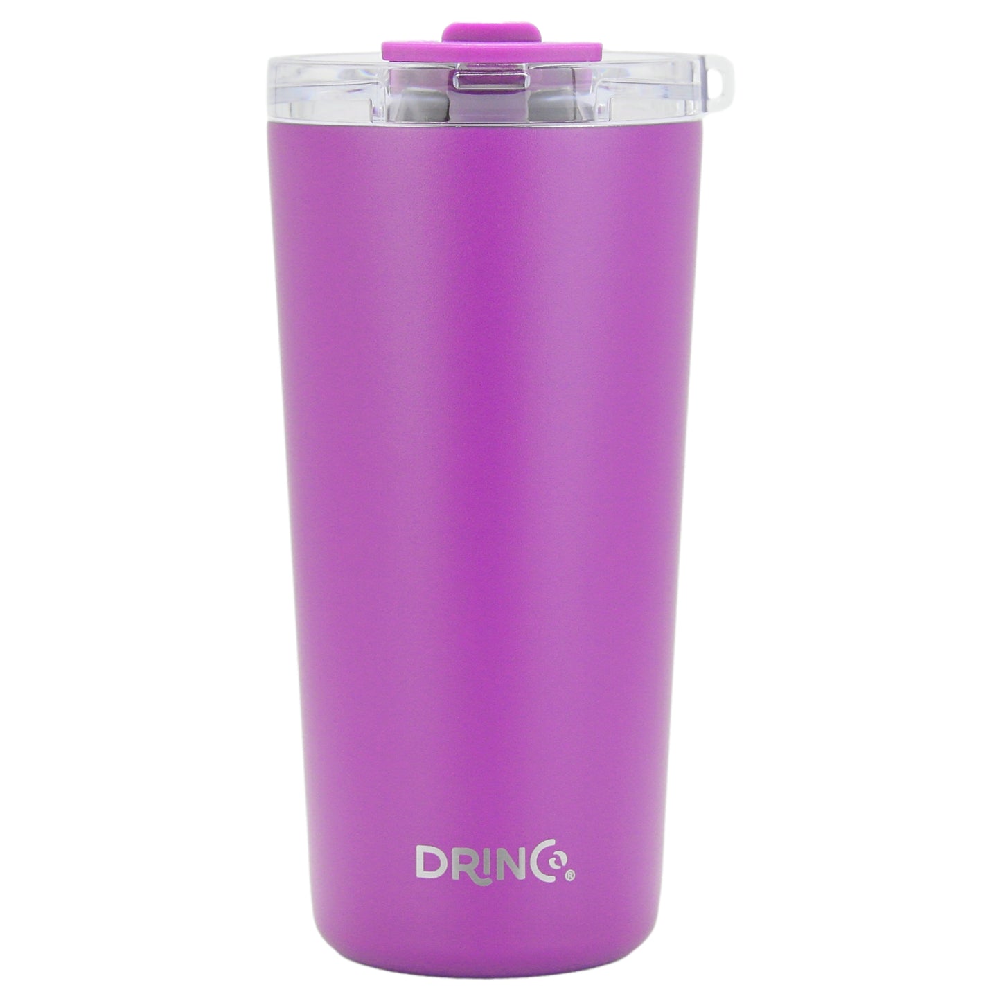 DRINCO® 20oz Insulated Tumbler w/Spill Proof Lid, 2 Straws(Purple)