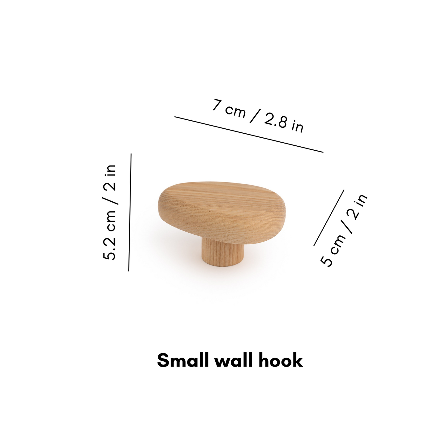 Wooden wall hook DROP