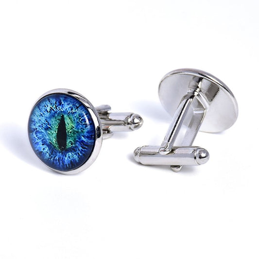 Blue Cat Eye Cufflinks