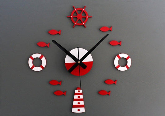 Diy Tower Rudder Buoy Combination Wall Clock