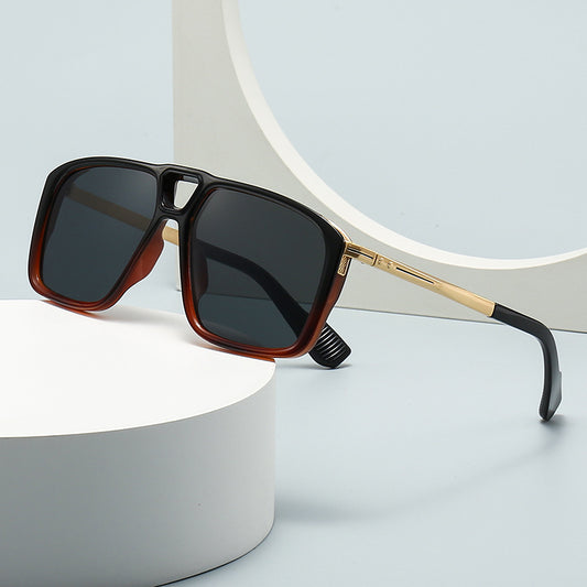 Men's Retro Double Square Sunglasses