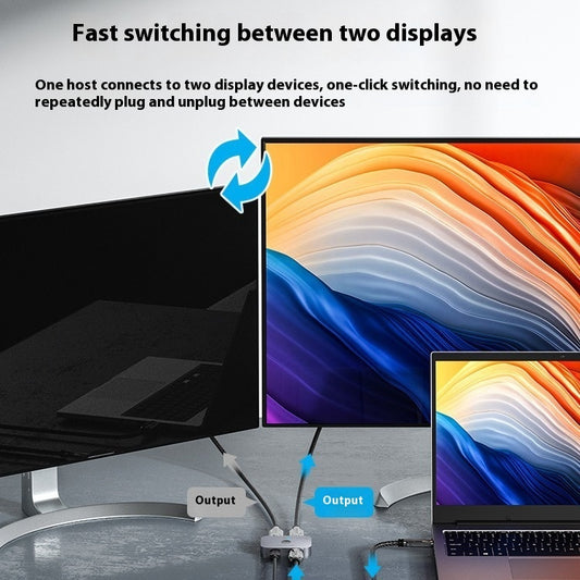 Alloy Cable Seperater HD Computer Audio And Video Two-way Conversion