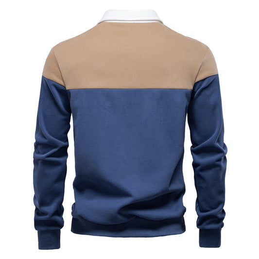 Men's Casual Long-sleeved Polo Collar Sweater