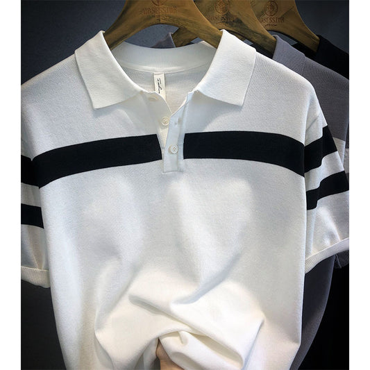 Polo Shirt Lapel Short-sleeved Sweater