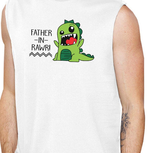 Father-In-Rawr Men's White Muscle Tanks Fathers