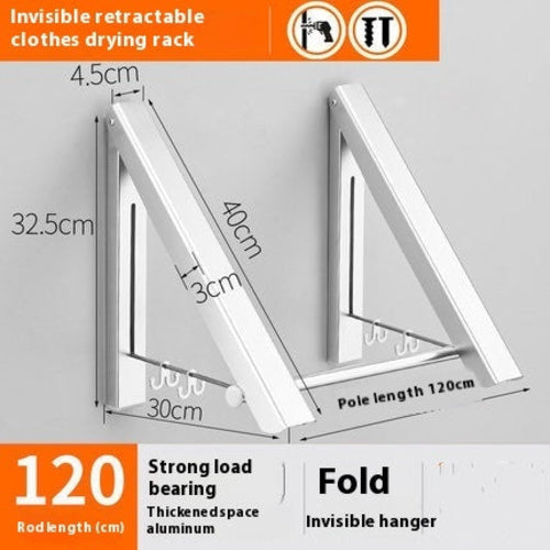Punch-free Space Aluminum Foldable Invisible Folding Retractable Wall