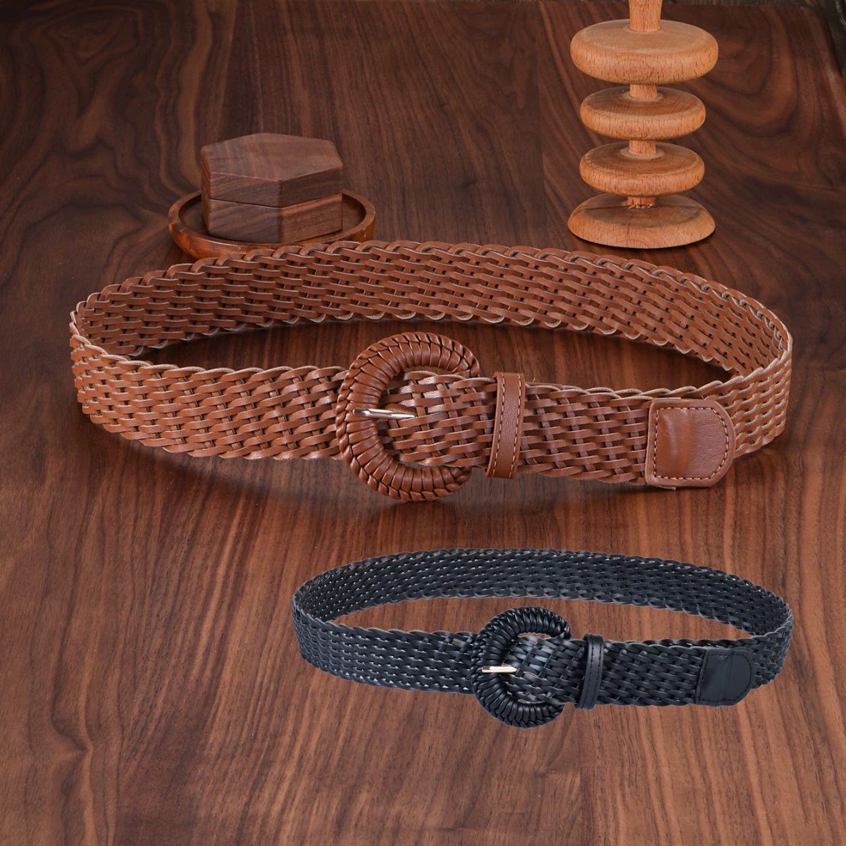 Women's Handmade Woven Leather Belt