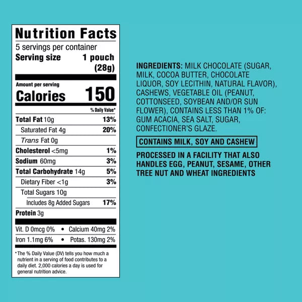 Good & Gather Honey Roasted Cashews & Milk Chocolate Cashews, 10oz/10c