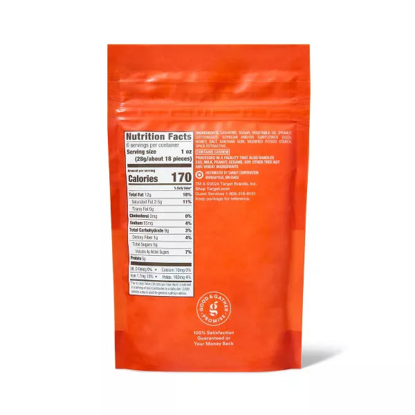 Good & Gather Hot Honey Cashews, 6oz.