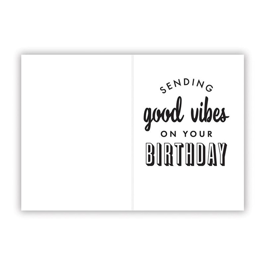 Good Vibes Motel Style Keychain with "Good Vibes on Your Birthday"