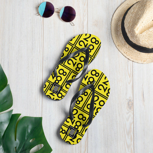2882Sport™ From 28 to 82 All Over Flip-Flops - Yellow
