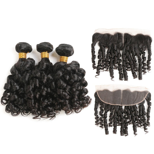 10A Grade Brazilian 3/4 Bundles Loose Bouncy Curl Human Hair bundles w