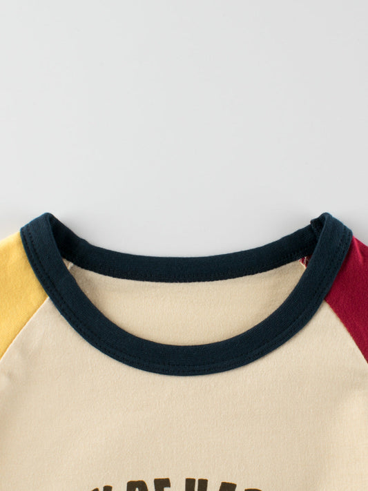 Arrival Kids Girls Cartoon Print Crew Neck Long Sleeves Color