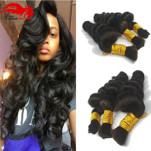 Hannah product Buy 3bundles 150gram Brazilian Hair Bulk For Braiding