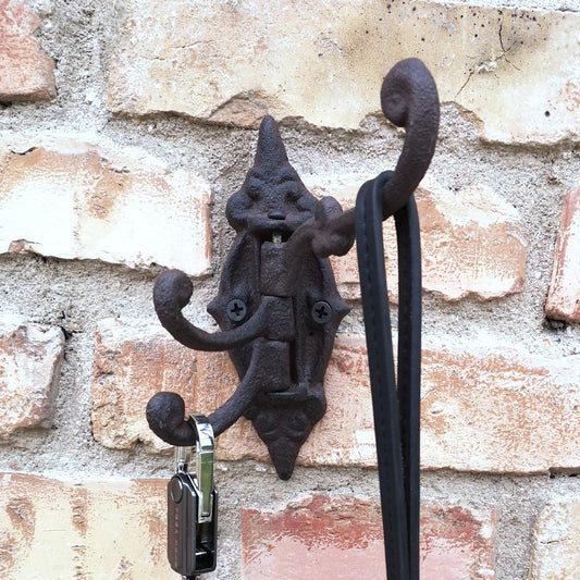 Cast Iron Swivel Wall Hook Bracket with 3 Hooks - Set of 2, 5.75"
